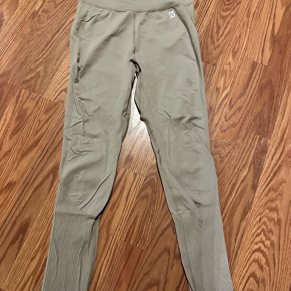 Peloton Tan Leggings with Logo